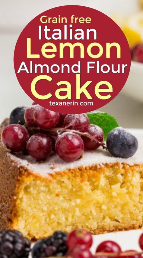 Lemon Almond Flour Cake, Almond Flour Recipes Desserts, Paleo Lemon Cookies, Almond Flour Cake, Almond Flour Cakes, Gluten Free Italian, Homemade Recipes Dessert, Italian Cake, Almond Flour Recipes