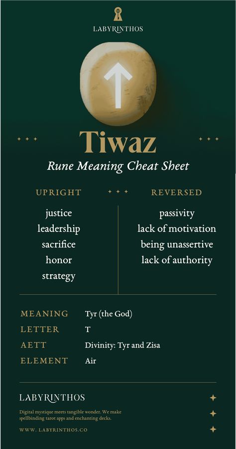 Tiwaz Rune Meaning: Justice – Labyrinthos Norse Runes Meanings, Tiwaz Rune, Golden Thread Tarot, Giant Wolf, Norse Warrior, Runes Meaning, Element Air, Free Tarot Reading, Online Tarot