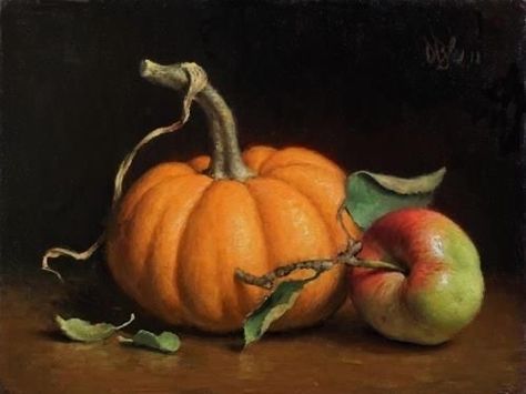 Pumpkin Still Life Paintings, Pumpkin Oil Painting, Still Life Pumpkin, Pumpkin Still Life, Autumn Still Life, Pumpkin Oil, Vegetable Painting, Still Life Pictures, Still Life Fruit