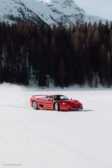 Cars In Winter, Lancia Delta Integrale, Classic Car Photography, Winter Car, Ferrari Testarossa, Cars Wallpaper, Lancia Delta, Lamborghini Countach, St Moritz