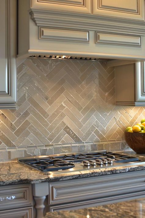 22 Herringbone Subway Tile Backsplash Ideas: Must-Try Designs! Herringbone Backsplash Subway Tile, Herringbone Tile Kitchen, Backsplash Ideas For Dark Cabinets, Subway Tile Backsplash Ideas, Subway Tile Ideas, Herringbone Subway Tile Backsplash, Backsplash Subway Tile, Tile Backsplash Ideas, Herringbone Subway Tile