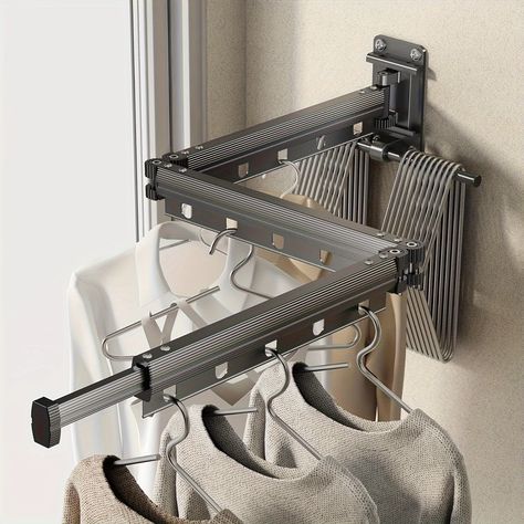 Faster shipping. Better service Space Saving Laundry, Wall Mounted Clothes Drying Rack, Wall Mounted Drying Rack, Laundry Drying Rack, Laundry Hanger, Dryer Rack, Hang Clothes, Drying Rack Laundry, Laundry Drying