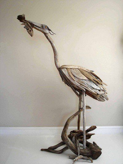 Tre Kunst, Driftwood Houses, Driftwood Projects, Driftwood Beach, Office Birthday, Driftwood Sculpture, Modern Pictures, Fish Sculpture, Driftwood Crafts