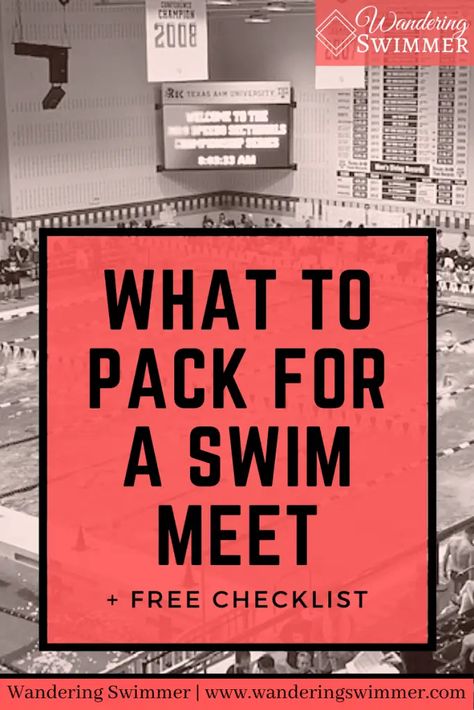 Knowing what to bring to a swim meet is half the battle when it comes to competition time. Getting your bag ready the night before a swim meet should become a habit. It will take a few times to know what you need and don’t need. However, once you know what to bring to a swim meet, you’ll feel more confident on meet day. Swim Meet Packing List, What To Bring To A Swim Meet, Swim Meet Essentials, Swim Team Mom, Pull Buoys, Team Meal, Swim Coach Gifts, Swimming Drills, Swimming Benefits