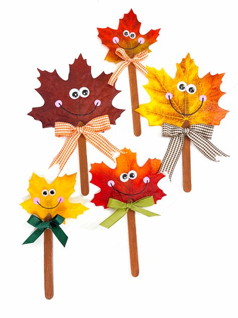 Fall Leaf People Puppet Craft Fall Leaves Craft, Leaf Crafts Kids, Leaf People, Puppet Craft, Autumn Leaves Craft, Preschool Crafts Fall, November Crafts, Kids Fall Crafts, October Crafts