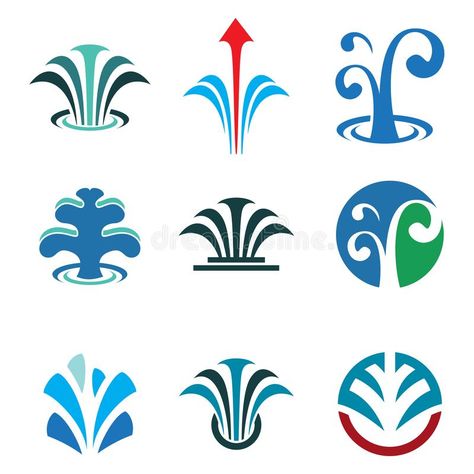 Fountain Spring Water Business Logo Symbol Collection. #Sponsored , #PAID, #AD, #Spring, #Symbol, #Collection, #Water Fountain Logo, Logo Batik, Logo Design Water, Water Business, Spring Logo, Sermon Graphics, Water Spring, Template Graphic Design, Logo Mood Board