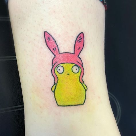 Kuchi Kopi Tattoo, Small Bobs Burgers Tattoo, Bobs Burgers Tattoo Ideas, Bobs Burgers Tattoo, Anime Flash Tattoo, Filler Tattoo Designs, Anime Tats, Kuchi Kopi, Nerd Tattoo