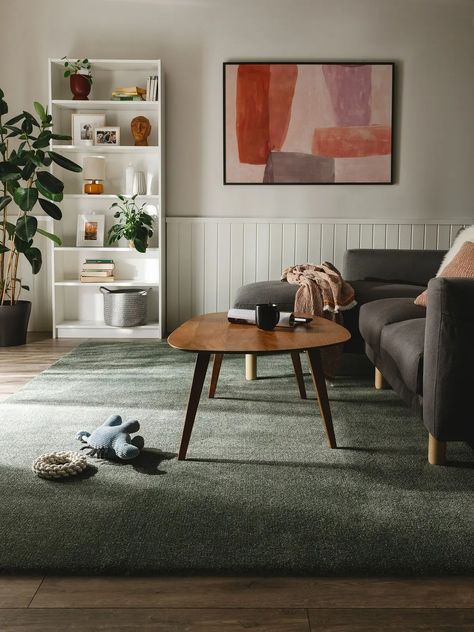 Discover Washable Shaggy Rug Melvin Green in various sizes Carpet Underlay, Shaggy Rug, Machine Washable Rugs, Living Dining Room, Washable Rugs, Rugs In Living Room, Washing Machine, Indoor Outdoor, Recycling