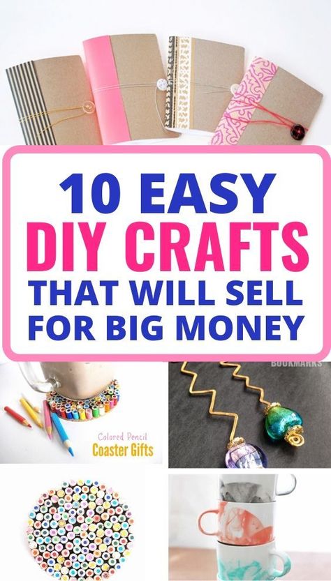 Want to make some extra cash? Then try making these BEST diy crafts that will definitely sell! They're all easy and quick to make but our favorite is the pencil coaster. It's genius!! #diy Crafts That Sell, Selling Crafts Online, Projects To Make And Sell, Profitable Crafts, Diy Projects To Make And Sell, Diy Gifts To Sell, Easy Crafts To Sell, Sell Ideas, Selling Crafts