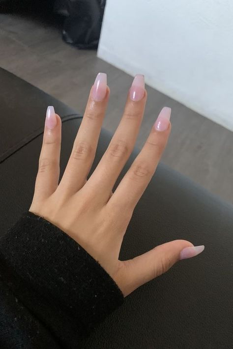 30 Simple Yet Beautiful Nail Extension Designs to Adorn Yourself Plain Acrylic Nails Coffin Short, Clear Natural Acrylic Nails, Nail Extension Designs, Natural Acrylic, Natural Acrylic Nails, Summer Acrylic, May Nails, Elegant Nail Art, Mi Life