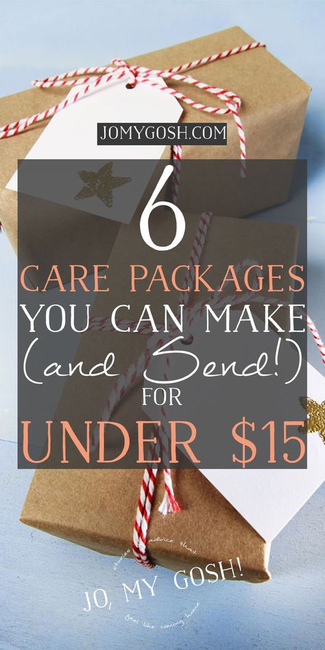 6 cute care packages that cost $15 or less to make! (2) Deployment Care Packages, Military Care Package, Crafts For Teens To Make, College Care Package, Crafts For Adults, Crafts Easy, Care Packages, Elderly Care, Message In A Bottle