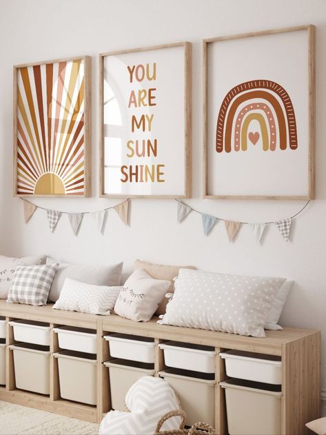 Baby Room Artwork, Kids Playroom Wall Art, Modern Baby Room, Boho Baby Room, Sun Poster, Sunshine Print, Toddler Girl Room, Playroom Wall Decor, Room Artwork