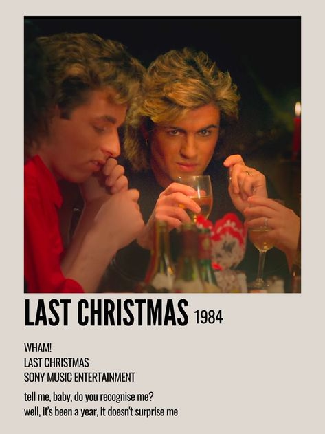 Christmas Song Album Covers, Wham! Last Christmas, Wham Polaroid Poster, Wham Last Christmas Album Cover, Christmas Songs Album Covers, Last Christmas Wham Aesthetic, Christmas Song Aesthetic, Wham Christmas Aesthetic, Christmas Songs Aesthetic