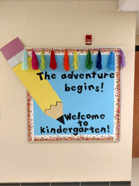 Welcome Sign For Kindergarten, Welcome Board Ideas For Kindergarten, September Bulletin Board Ideas Kindergarten, Class Board Decoration Ideas For Kindergarten, Wildcat Bulletin Board Ideas, Class Bulletin Board Ideas Kindergarten, Welcome To Our Class Bulletin Board, Classroom Bulletin Boards Daycare, Preschool Welcome Back Bulletin Boards