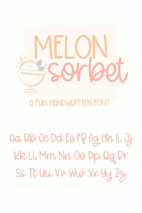 A cute cursive handwritten font perfect for goodnotes, procreate, cricut, and more Melon Sorbet, Font For Cricut, A Cursive, Font Cursive, Cute Handwriting, Cursive Script, Handwritten Font, Premium Fonts, Melon