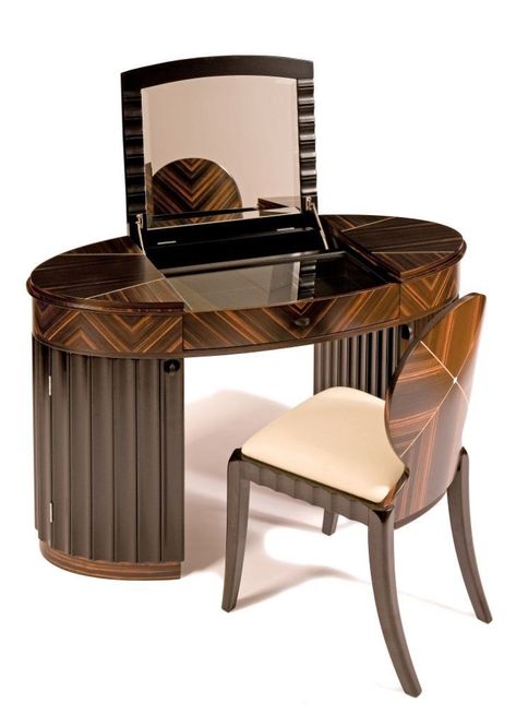 Art Deco Bedroom Furniture, Modern Dressing Table Designs, Arte Art Deco, Art Deco Dressing Table, Art Nouveau Furniture, Contemporary Art Deco, Summer Deco, Art Deco Bedroom, Dressing Table Design