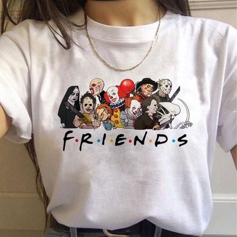 Kawaii Friends, Funny Princess, Tshirt Women, Aesthetic T Shirts, Y2k Aesthetic Outfits, Crop Top And Shorts, Fashion T Shirt, Womens Tops Summer, Friends Tv Show