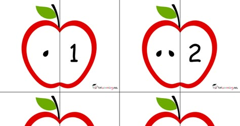 Apple Garland, Apple Math, Number Puzzle, Number Flashcards, Apple Preschool, Apple Activities, Classroom Freebies, Apple Theme, Number Puzzles