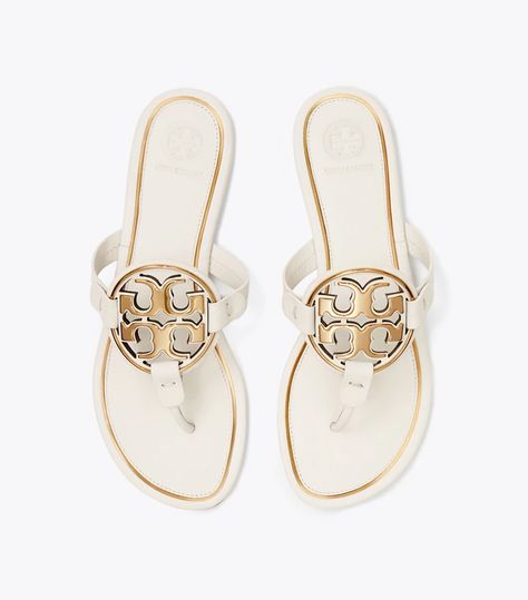 Miller Sandals Tory Burch, Designer Sandals Flat, Flat Platform Sandals, Pretty Sandals, Miller Sandal, Sandals Outfit, Tory Burch Sandals, Beautiful Sandals, Tory Burch Miller