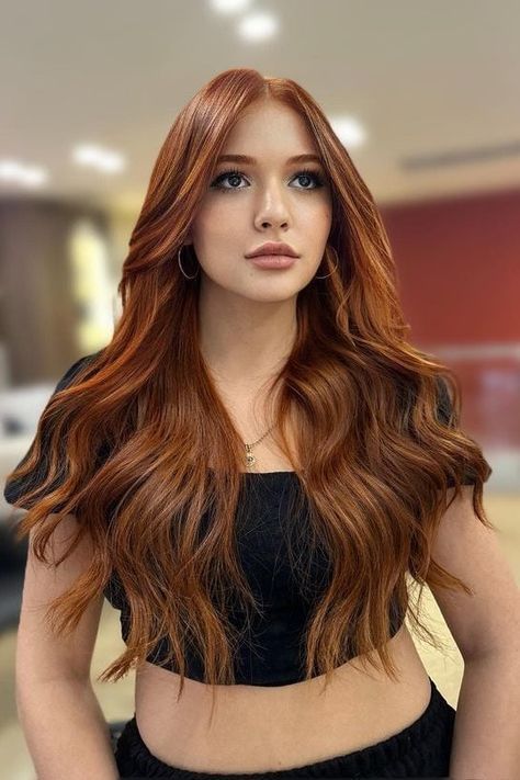 Auburn Light Brown Hair, Hair Color Ideas For Brunettes 2023, Brown Copper Hair Color, Brown Red Copper Hair Color, Redish Brown Hair Color, Summer Copper Hair, Hair Color Summer, Color Hair Styles, Copper Brown Hair Color