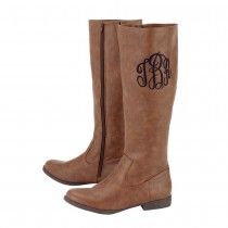 Monogrammed Brooklyn Boots - Brown Kohls Boots, Monogram Shoes, Monogram Boots, Personalized Boots, Checkered Shoes, Camel Boots, Real Leather Boots, Brooklyn Style, Tall Brown Boots