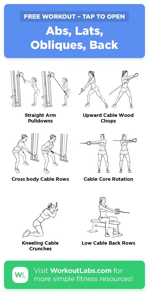 Oblique Workout For Women Gym, Lat Machine Workout, Back And Abs Workout, Weight Machine Workout, Weighted Core Workout, Lat Workout, Workoutlabs Fit, Cable Machine Workout, Core Workout Gym