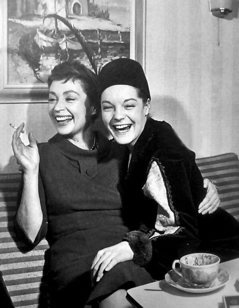 Romy Schneider and Lilli Palmer Lilli Palmer, Vintage Lesbian, Adore Delano, Anthony Perkins, Old Hollywood Stars, Romy Schneider, Carrie Fisher, Vintage Film, Love Movie