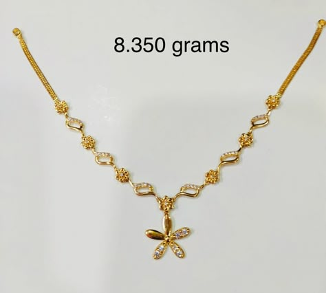 Casting necklace 8.350 grams Baby Girl Gold Chain Designs, 10 Gram Gold Necklace Design, Beaded Wedding Jewelry, Gold Jewelry Prom, Simple Necklace Designs, Black Gold Necklace, Beautiful Gold Rings, Pretty Jewelry Necklaces, Gold Mangalsutra Designs