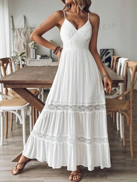 White Dress For Mexico, Cheap Cute White Dresses, Flowy Floral Dress White, Flowy Sundress Wedding, Casual Maxi Dresses Beach, Off The Shoulder White Dress Casual, What To Wear Wedding Dress Shopping Casual, White Beach Dress Elegant, Beach Cotton Wedding Dress