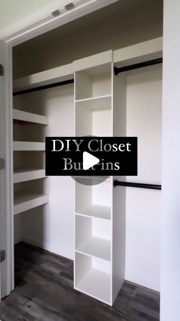 Interior Design Closet Small Spaces, Closet Organization Ideas Small Storage, Cupboard Into Wardrobe, Easy Closet Built Ins, Closet With Deep Sides, Diy Attic Closet, Bedroom Closet Organization Ideas Layout, Convert Closet To Built In Cabinets, Small Closet Design Bedrooms