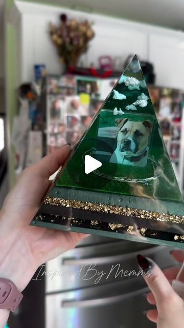 Pet Memorial Resin Pyramid, Pyramid Resin Art, Memorial Resin Ideas, Memorial Resin Pyramid, Resin Memorial Ideas, Resin Pyramid Ideas, Pet Memorial Resin, Resin Pyramid, Resin Pour