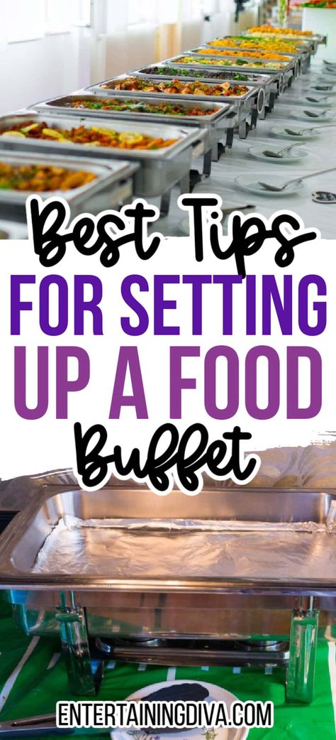 How To Set Up A Buffet | Holidays and Events Setting A Buffet Table For A Party, How To Stage A Buffet Table, Utensil Set Up Party Ideas, Table Setting Placement, Decorative Buffet Table Ideas, Hot Food Buffet Display, How To Serve Condiments At A Party, How To Display Silverware At A Party, Wedding Lasagna Buffet