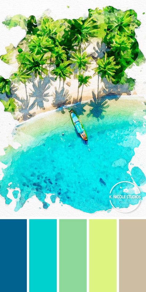 Pacific Color Palette, Globe Color Palette, Tropical Christmas Color Palette, Beach Branding Color Palette, Tropical Colour Palette, Hawaii Color Palette, Rainbow Color Palettes, Tropical Color Palette, Aqua Color Palette