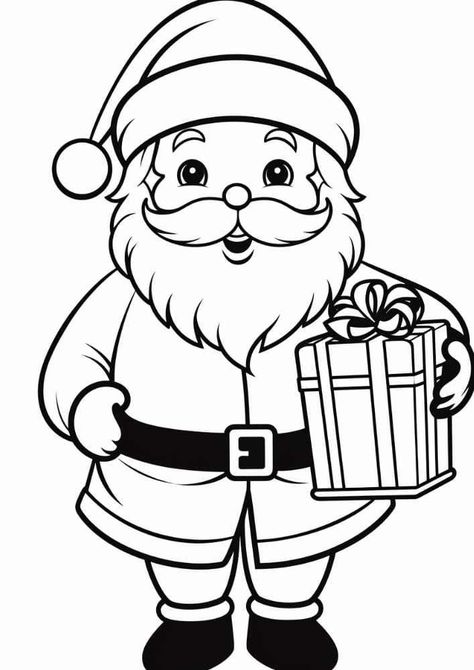 Santa Claus Coloring Pages, Cute Christmas Coloring Pages, Santa Claus Coloring, Merry Christmas Coloring Pages, Kids Christmas Coloring Pages, Christmas Coloring Pages For Kids, Santa Claus Clipart, Minions Coloring Pages, Santa Coloring Pages