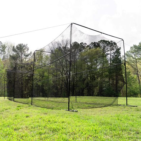 Baseball Batting Cage, Batting Cage Backyard, Softball Batting, Batting Cage, Pitching Machine, High School Baseball, Batting Cages, Fathers Day Ideas, Travel Team