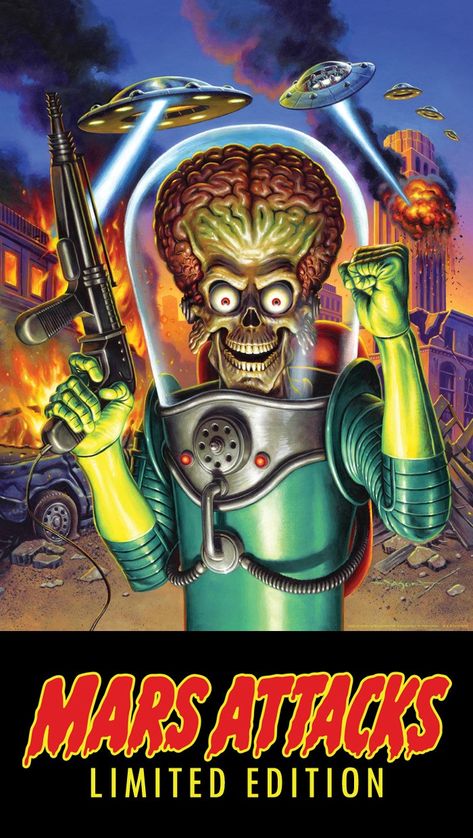 Total Annihilation, Mars Attacks, 70s Sci Fi Art, Comedy Movie, Horror Movie Art, Horror Movie Posters, Classic Monsters, Alien Art, Military Men