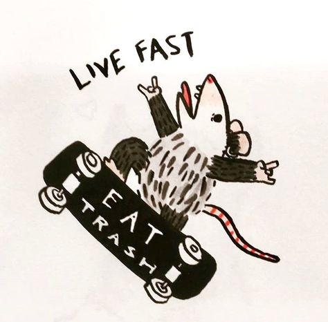 Awesome Possum, Mini Drawings, Cute Doodles, Cute Tattoos, Doodle Art, Sake, Cute Drawings, Art Tattoo, Cute Art