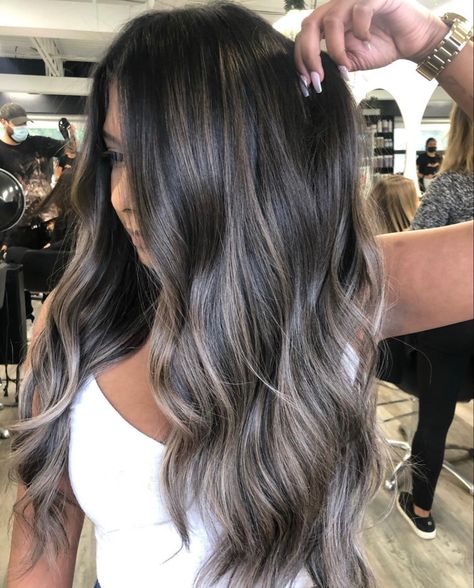 Ash Brown Hair Balayage, Ashy Hair, Reverse Balayage, Black Hair Balayage, Brunette Hair With Highlights, Balayage Hair Dark, Dark Hair With Highlights, Brown Hair With Blonde Highlights, Brunette Balayage Hair