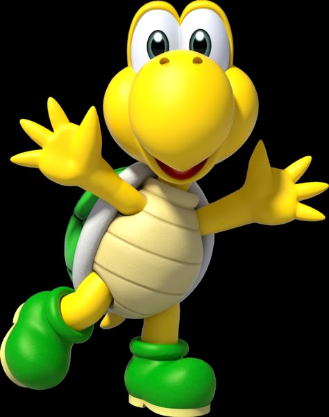 Koopa Troopas (Japanese: ノコノコ Nokonoko) are recurring common enemies in the Mario series. They are turtle-like creatures who hide in their shells when someone stomps on themselves. The Koopa Troopa is the most common classification of Koopa. Koopa Troopas are often troopers in the Koopa Troop. Koopa Troopas come in four colors: Green, Red, Blue, Yellow, and more. If an enemy is referred to as just "Koopa," this usually means Koopa Troopa. The green Koopa Troopas will walk off cliffs, while... Mario Turtle, Mario Level, Koopa Troopa, Super Mario, Mario, Red