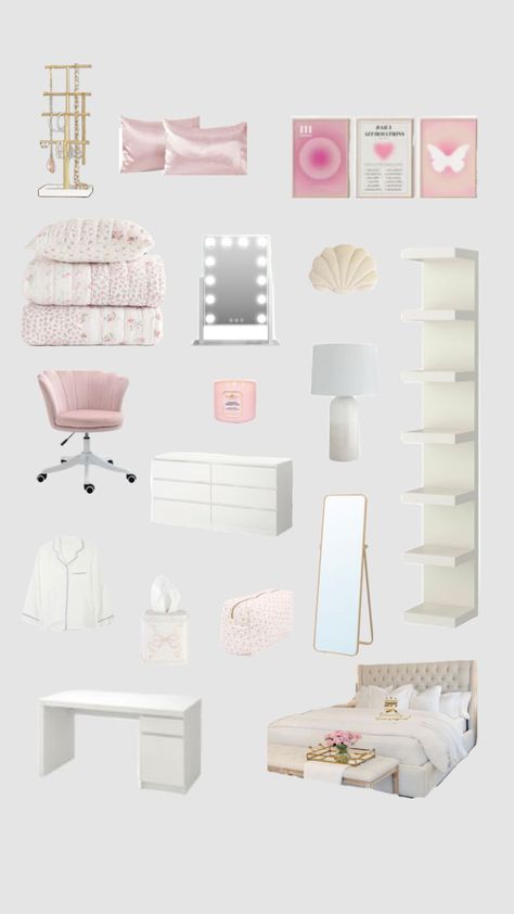 #roominspo #coquette #inspo #aesthetic Room Wishlist, Aesthetic Shuffles, White Room Decor, Luxury Room Bedroom, Preppy Room Decor, Simple Room, Preppy Room, Redecorate Bedroom, Cozy Room Decor