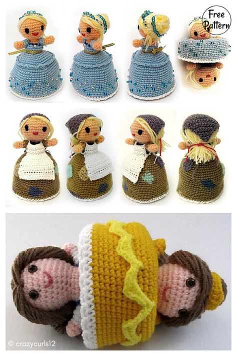 Amigurumi Magic Cinderella Free Crochet Pattern Yarn Box, Crochet Disney, Crochet Dolls Free Patterns, Crochet Amigurumi Free Patterns, Crochet Amigurumi Free, Haken Baby, Love Crochet, Amigurumi Free Pattern, Crochet For Kids