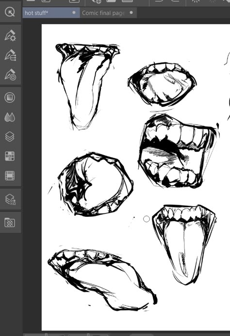 Stick Out Tongue Drawing Anime, Stick Out Tongue Drawing Reference, Tounge Drawing References, Mouth Tongue Reference, Snake Tongue Drawing Human, Tongue Anatomy Drawing, Mouth Drawing Tongue Out, Tongue Drawing Tutorial, Open Mouth Tongue Out Reference