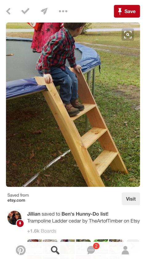 Diy Trampoline Ladder, Easter Art Lessons, Playset Makeover, Basement Patio, Trampoline Ladder, Play Fort, Kids Backyard Playground, Kids Backyard, Hairstyles For Toddlers