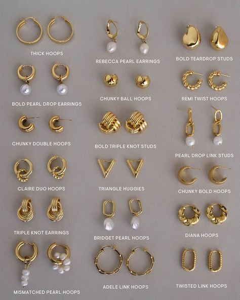 Classy Gold Jewelry Aesthetic, It Girl Earrings, Old Money Jewelry Earrings, Old Money Aesthetic Earrings, Gold Jewellery Aesthetic Earrings, Classy Jewelry Earrings, Old Money Aesthetic Accessories, Old Money Style Jewelry, Girly Jewelry Aesthetic