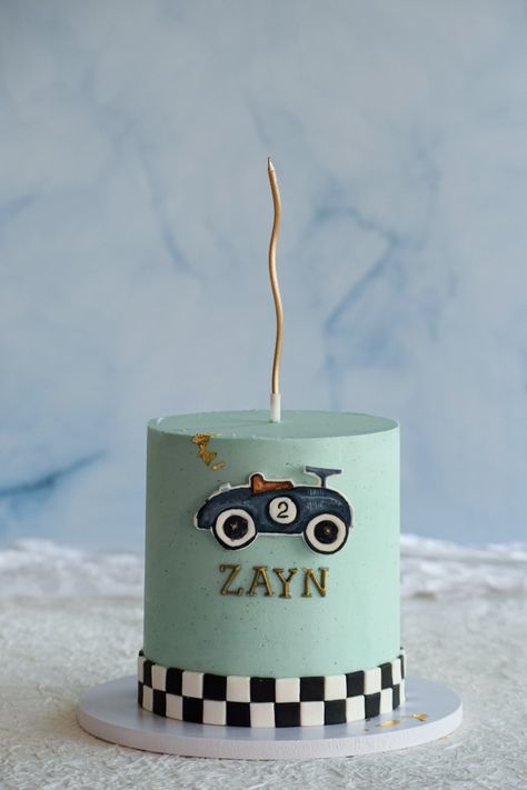 Simple Two Fast Birthday Cake, Car Birthday Cake For Boys Kids, Vintage Car Birthday Cake, Birthday Cake Cars Boy, Second Birthday Cake Boy, Fast One Birthday Cake, Vintage Race Car Cake, Two Fast Birthday Cake, Vintage Car Cake