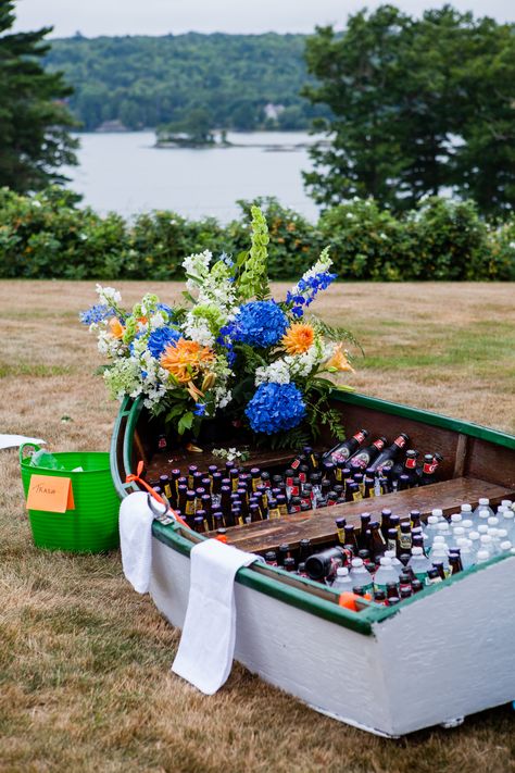 Sea Island Wedding, Sailing Theme, Maine Wedding Venues, Lake Party, Small Backyard Wedding, Buffet Decor, Boat Wedding, Sea Wedding, Bar Inspiration