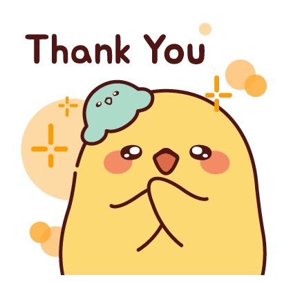 Duck Yellow Sticker - Duck yellow thank you - Discover & Share GIFs Thank You Cute Cartoon, Thank You Cute Gif, Cute Thank You Stickers, Thank You For Listening Powerpoint Cute, Piyo Piyo, Duck Yellow, Gold Office, Thank You For Listening, Gif Images