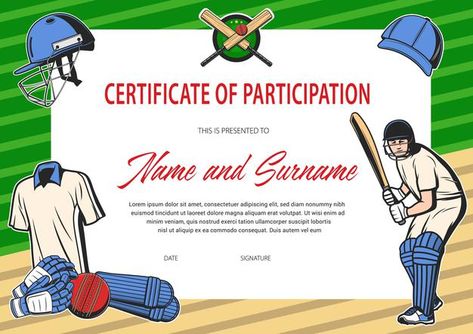 Cricket Certificate Design, Pakistan Cricket Match, Certificate Of Participation, Cricket Tournament, Cricket Logo, India Vs Pakistan, Cricket (sports), T20 Cricket, Soccer Stadium