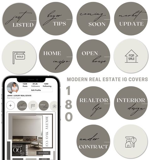 Modern Real Estate Instagram Highlight Icons | Realtor IG Story Icons | IG Highlight Covers | Realtor Graphic Highlight Icons #Instagram_Highlight_Covers_Simple #Instagram_Highlight_Covers_White #Instagram_Highlight_Covers_Blue #White_Instagram_Highlight_Covers https://www.theworldaccordingtome.org/1947184_stunning-instagram-highlight-covers-icons-trendy-aesthetic-designs/?etsy-marketing-agency-simply-social-studio Realtor Highlight Covers, Realtor Instagram Highlight Covers, Realtor Instagram Bio, Realtor Instagram Aesthetic, Real Estate Highlight Covers, Real Estate Content Ideas, Real Estate Instagram Highlight Covers, Realtor Aesthetic, Realtor Content