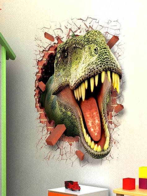 3D Dinosaur Pattern Wall StickerI discovered amazing products on SHEIN.com, come check them out! Stickers For Room, Wall Sticker Design, Kids Room Wall Stickers, Diy Wall Stickers, Dinosaur Wall Stickers, Dinosaur Wall, Design Room, Dinosaur Pattern, Wall Stickers Home